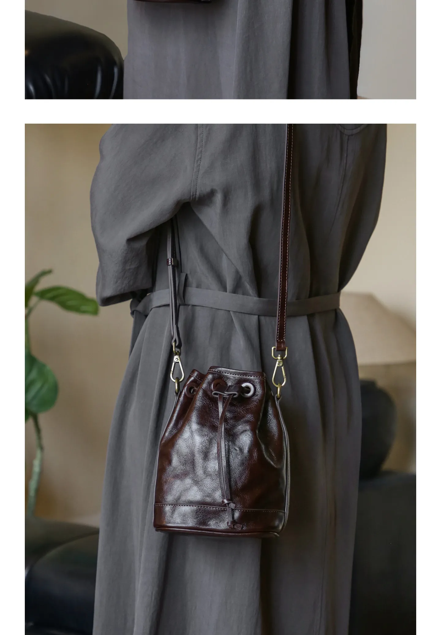 PNDME Modedesigner handgefertigte Luxus-Umhängetasche aus pflanzlich gegerbtem Rindsleder für Damen, lässige Reisetasche aus echtem Leder – Detail 8