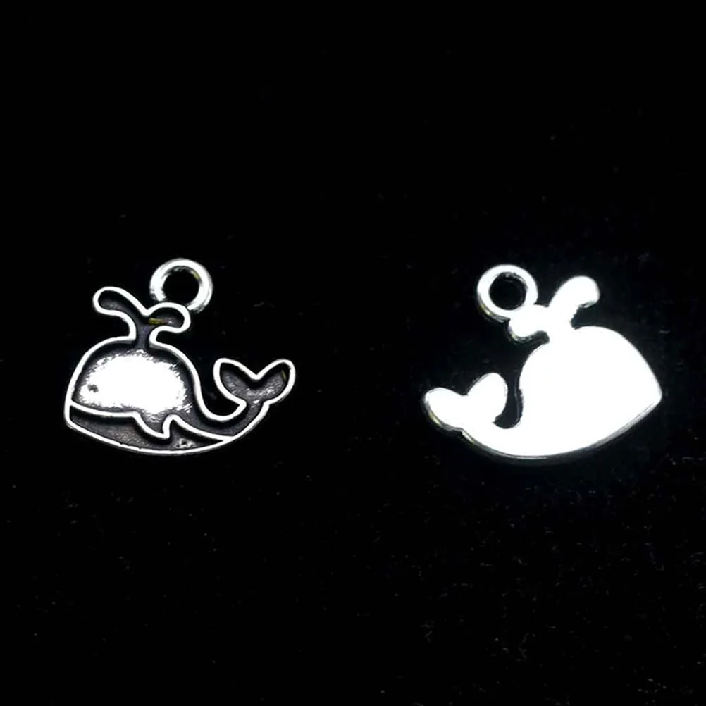 

50 Pcs Jewelry Making Pendants Whale Pendant Durable Jewelry Making DIY Charms Bracelet Silver Pendant Set