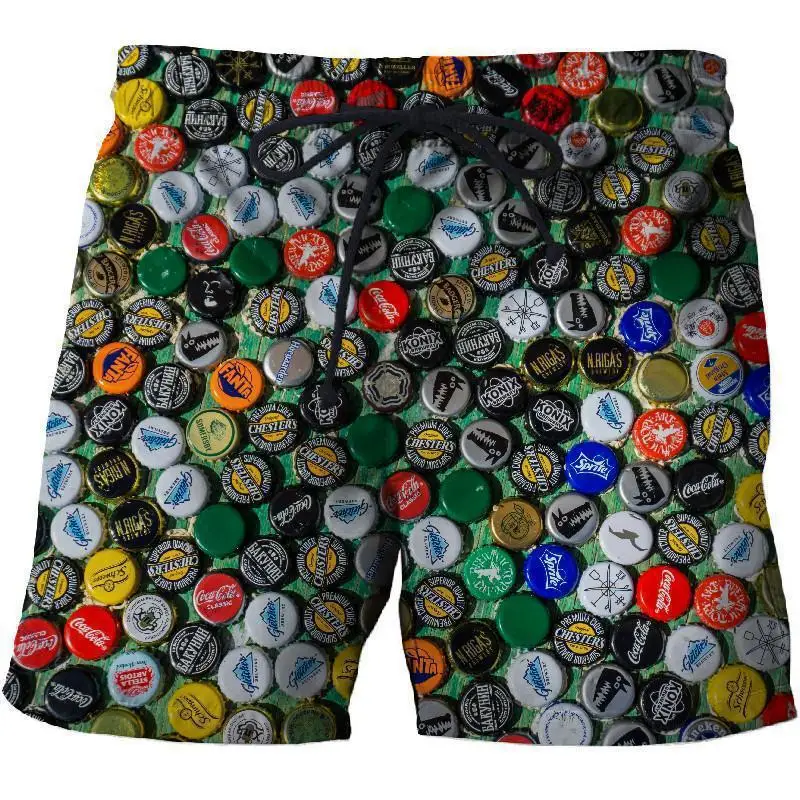 

2026 new style 3D printed men's summer high street personalized loose shorts beach pants