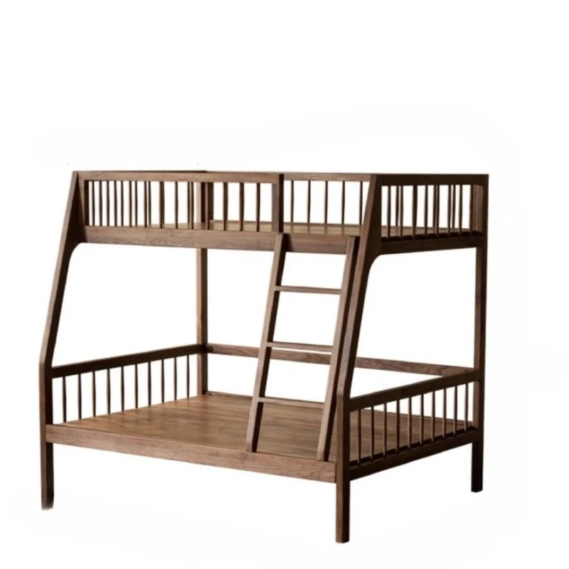 North American black walnut, high and low upper and lower mother and child beds, pure solid wood upper and lower bunks