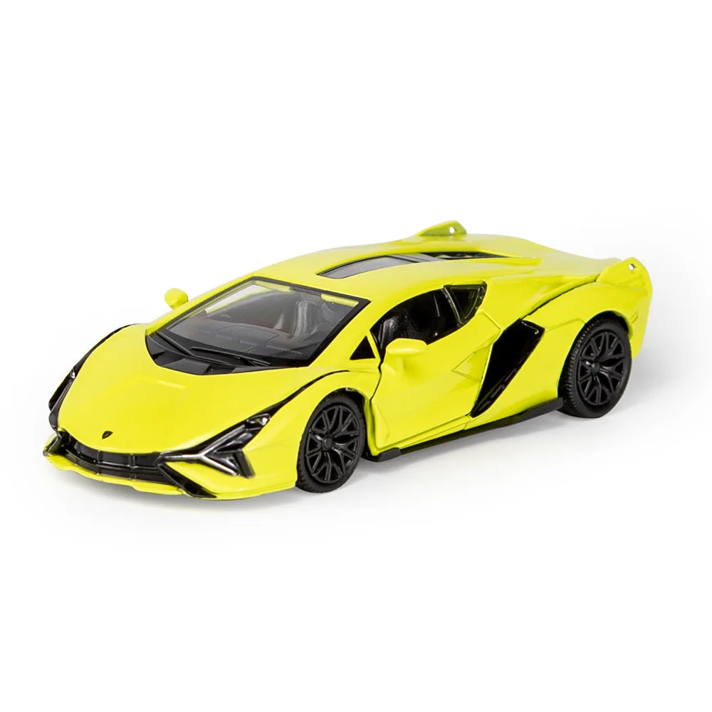 1:36 Lamborghini Sian Car Model Metal Diecast Replica Home Office Miniature Art Vehicle Hobby Decoration Kid Boy Toy D44