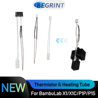 For Bambu Lab P1 Hotend Kit Thermistor P1P 24V 65W Ceramic Cartridge Heater Heating Tube For Bambu lab  X1  Heate  Nozzle