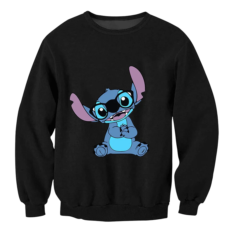 Stitch Disney New Unisex Hatless Sweatshirt Customize Crew Neck Sweater Fashion Men's Women's Casual Sweater ﻿Tops 2025