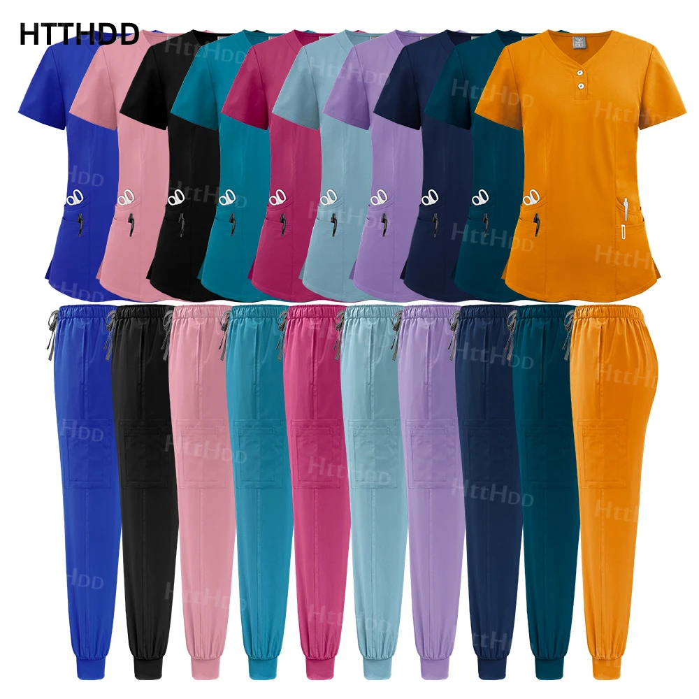 Healthcare Pharmacy Work Wear Scrubs Medical Uniforms Women Set High-quality Nursing Scrub Beauty Salon Pet Clinic Uniform Suits