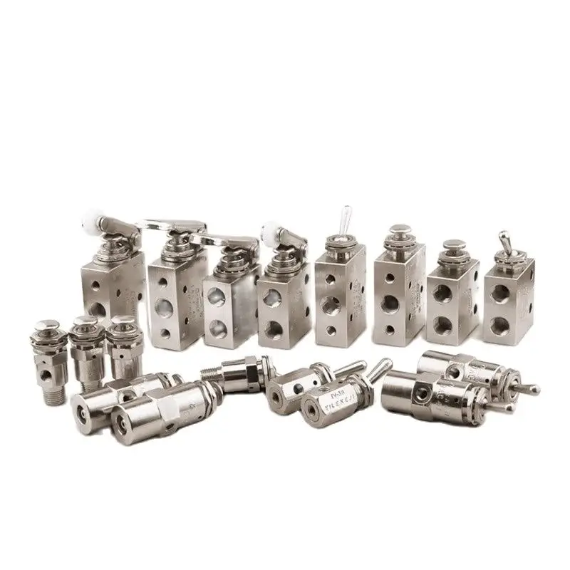 Botón de interruptor neumático mecánico, válvula de botón de escape Manual de aire, TAC-MVHA-3P, 31V, 31P