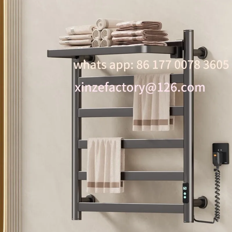 

Customizable Wall Mounted Electric Heated Towel Rail Bathroom Towels Rack Stainless Steel Towels Heater Aesthetic Towel Dryers