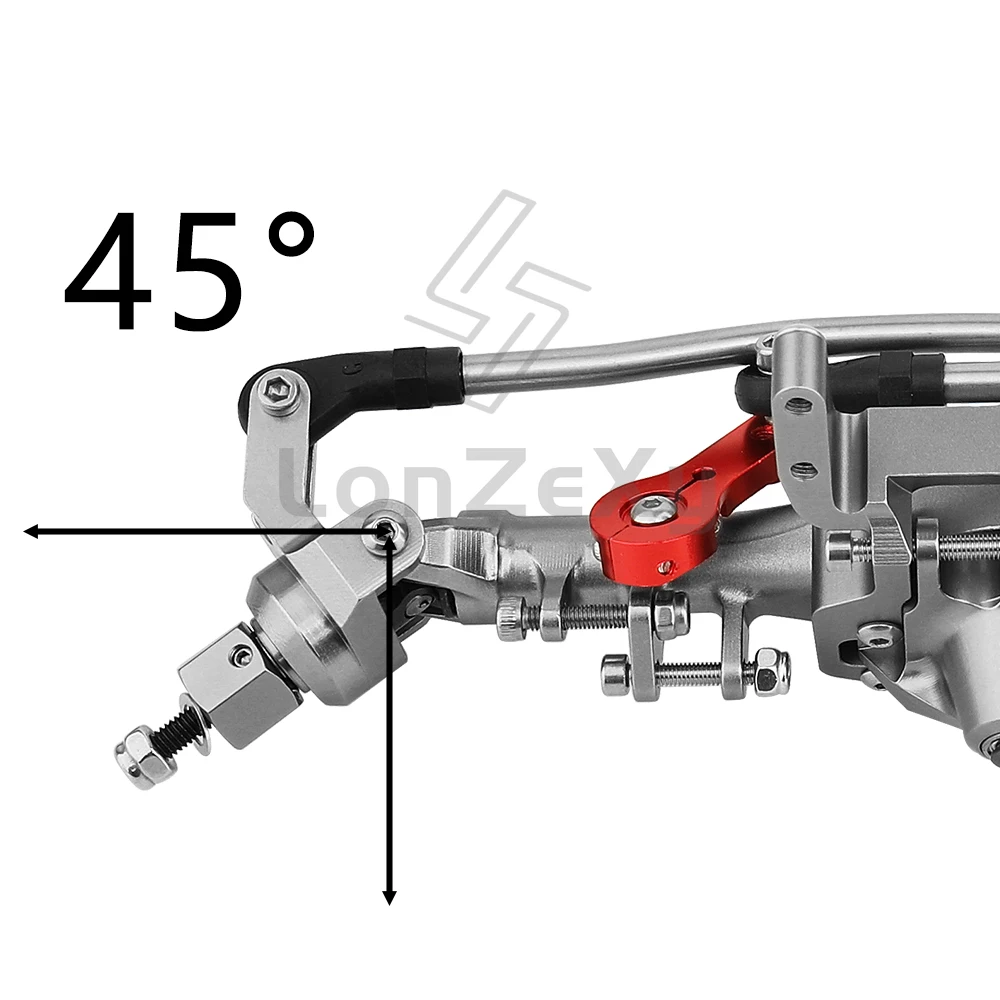 New Aluminum Alloy Front Rear Straight Complete Axles for 1/10 Axial SCX10 II 90046 90047 RC Crawler Car Metal Upgrade Parts