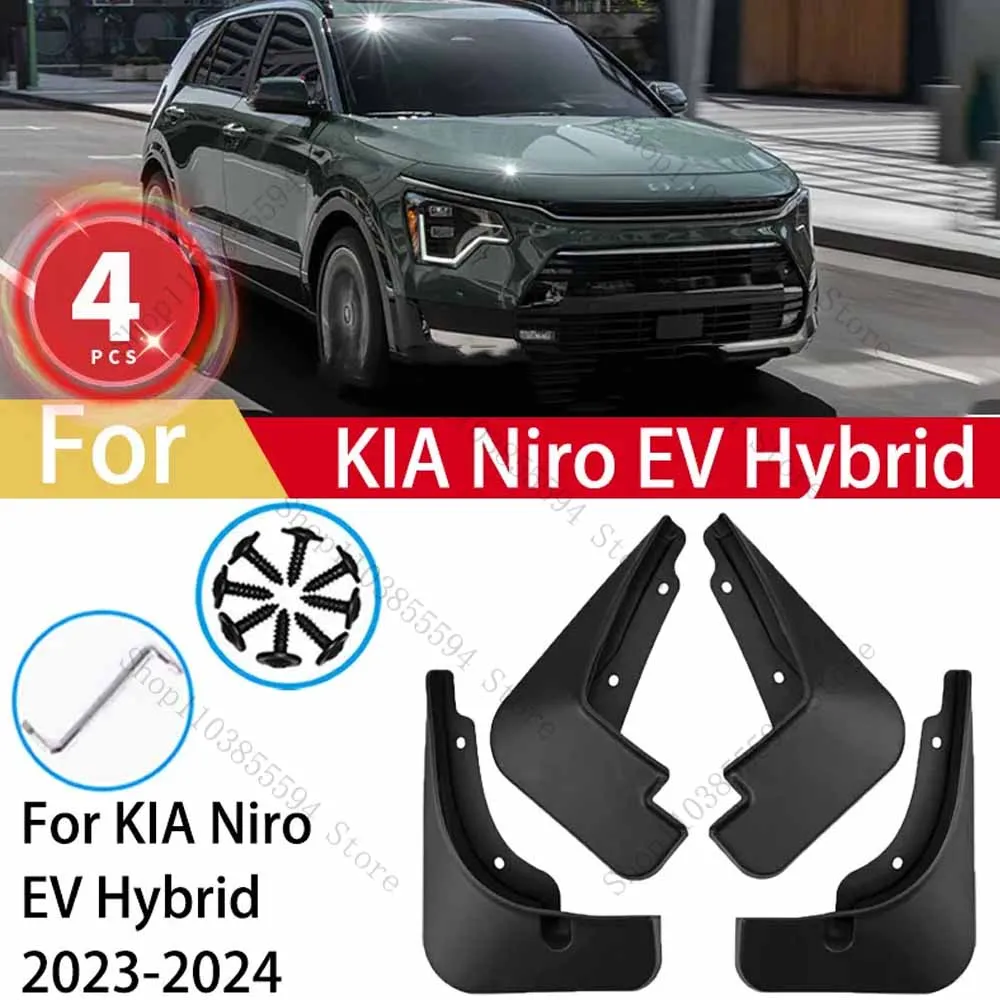 

4pcs Mudguards For KIA Niro EV Hybrid 2023 2024 Mud Flaps Car Splash Guards Front Rear Fender Protector Accessories