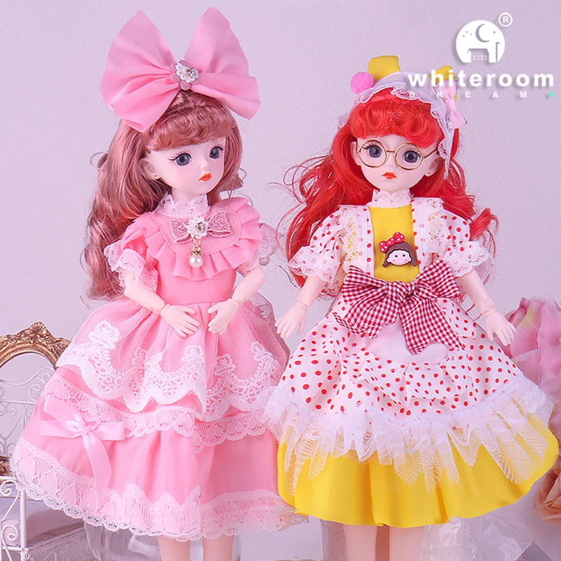 1/6 Bjd Doll Starry Blue Eyes 30CM 23 Movable Jointed  Dolls Fashion Dress DIY Toy Dolls with Shoes for Children Birthday Gifts