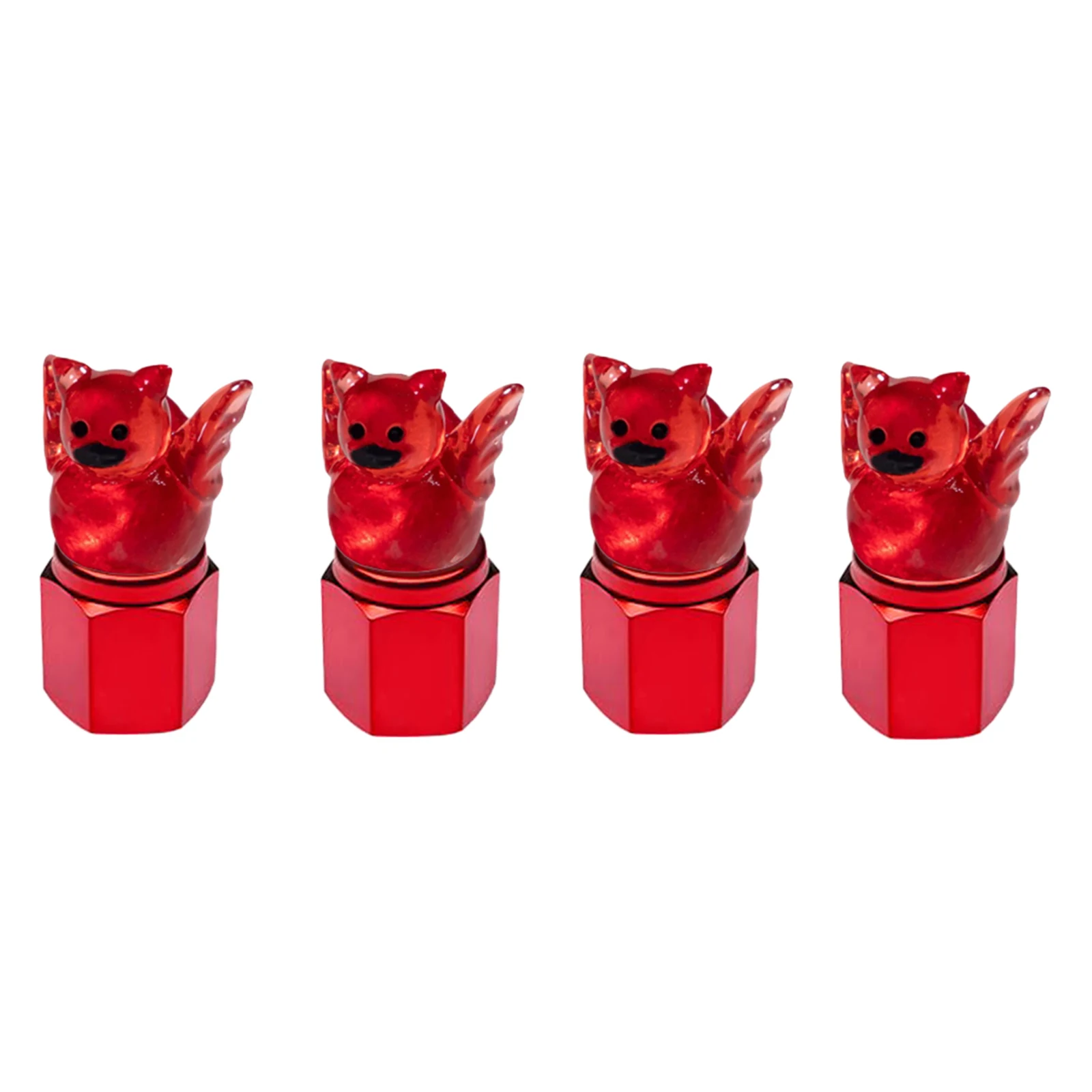 4 Pack Cute Duck Glow in The Dark Tire Valve Caps Auto Tire Valve Stem Caps Tire Air Valve Caps for Cars Motorcycles Bicycles