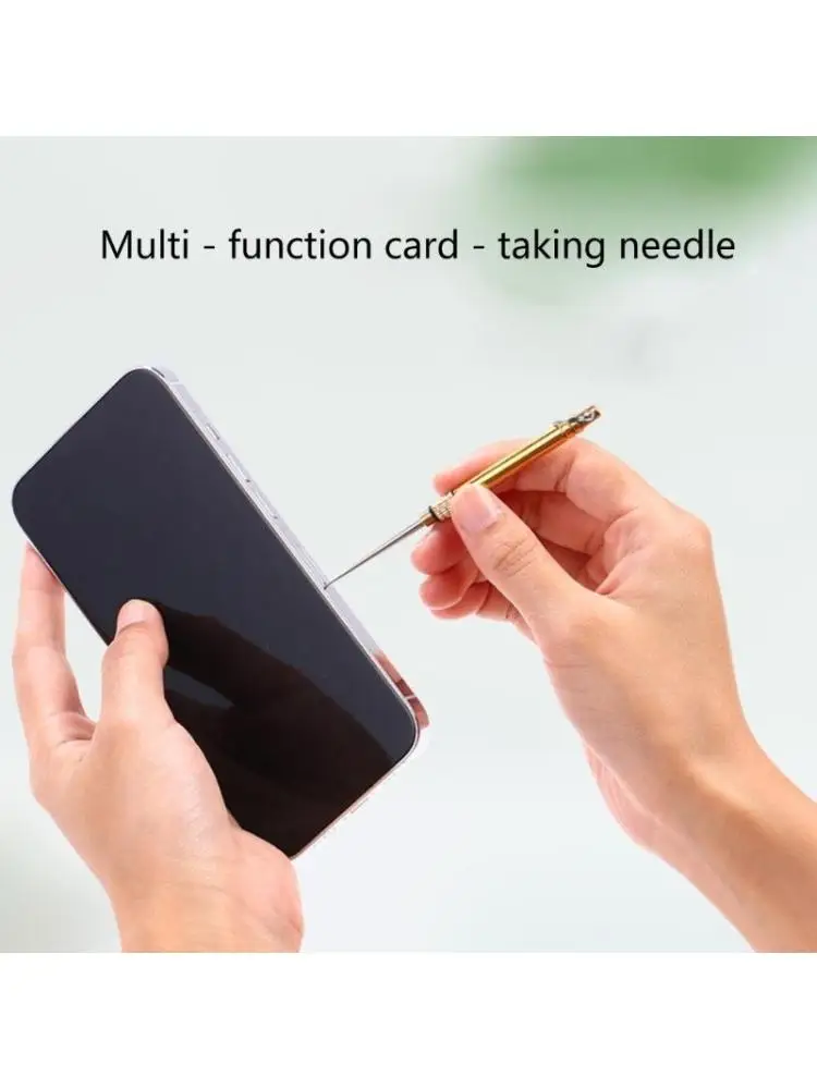 

Card Removal Needle Pin & Anti-lost Tray Keychain Split Rings-Phone Ejecter Tool