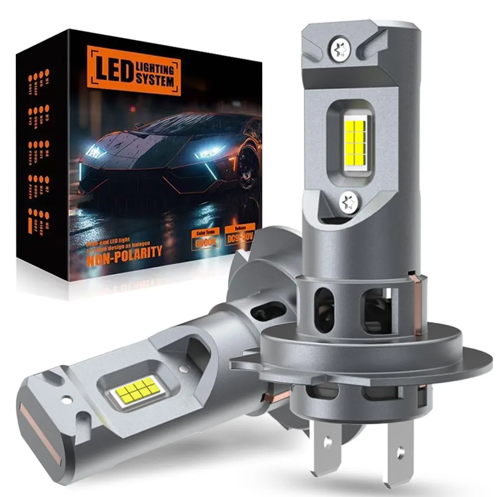 30000LM H7 LED Headlight Bulb Mini Wireless 120W CSP for Car Headlamp Auto Diode Lamps H7 Turbo Led Automobile 12V 6500K