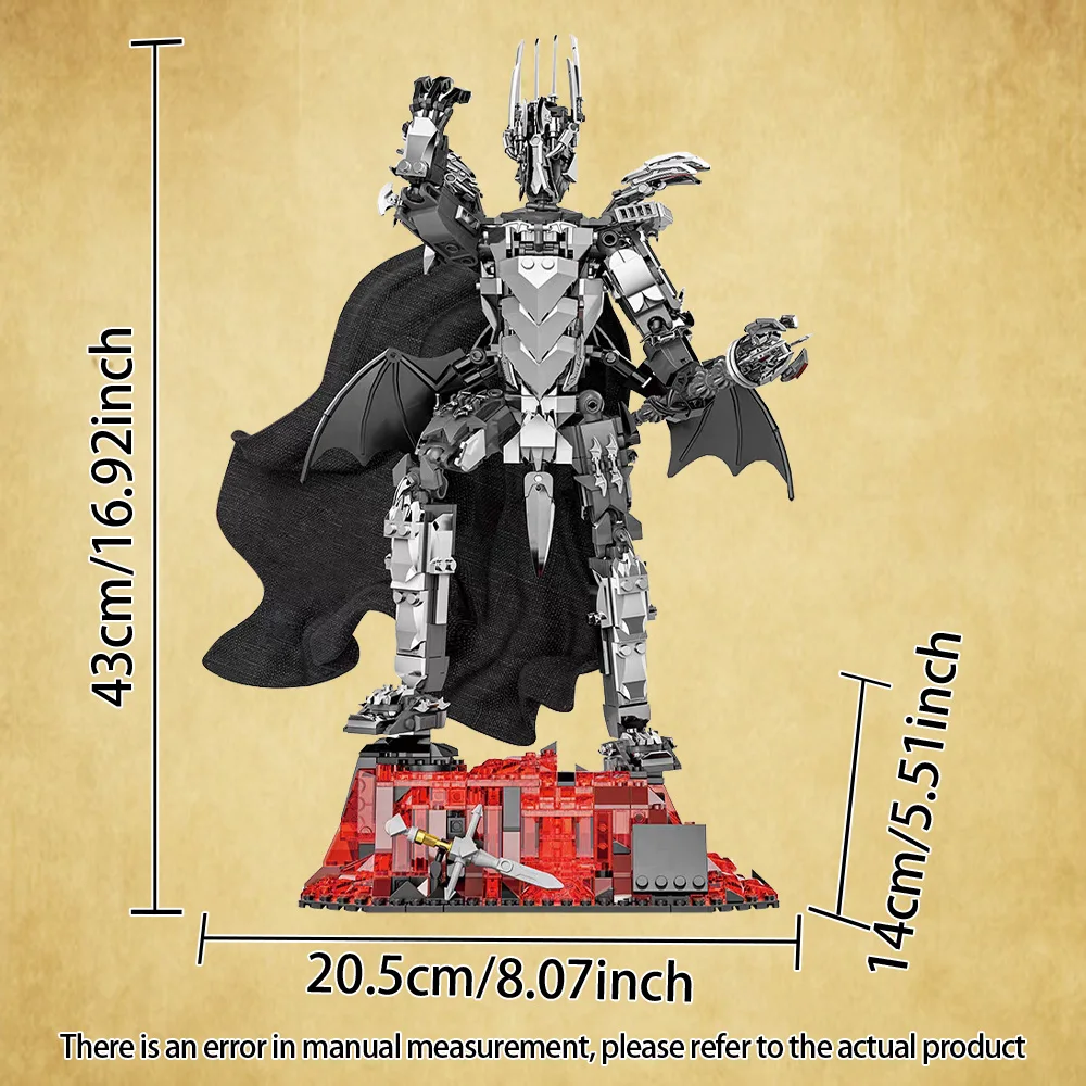 879Pcs Dark Demon King Demon Lord Model Famous Movie Character Series DIY Toys Building Blocks Boys' Holiday Gifts DK 6007