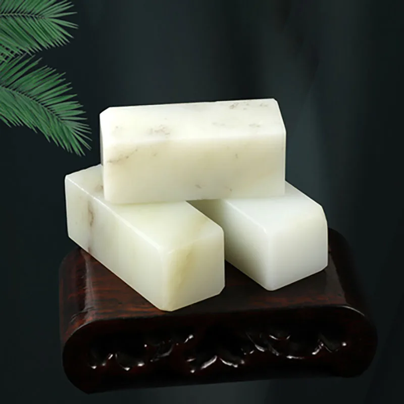 Natural Guangxi Stone Seal Chinese Name Stamp, Letter Sealing Blank Stamp, Painting Calligraphy, Art Supply, 2x2x5cm