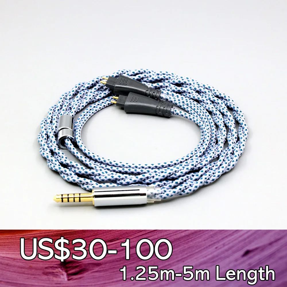 

99% Pure Silver Mix Graphene OCC Shielding Earphone Cable For FOSTEX TH900 TH1000RP TH1100RP TH-909 TR-X00 TH-600 MK2 LN008649