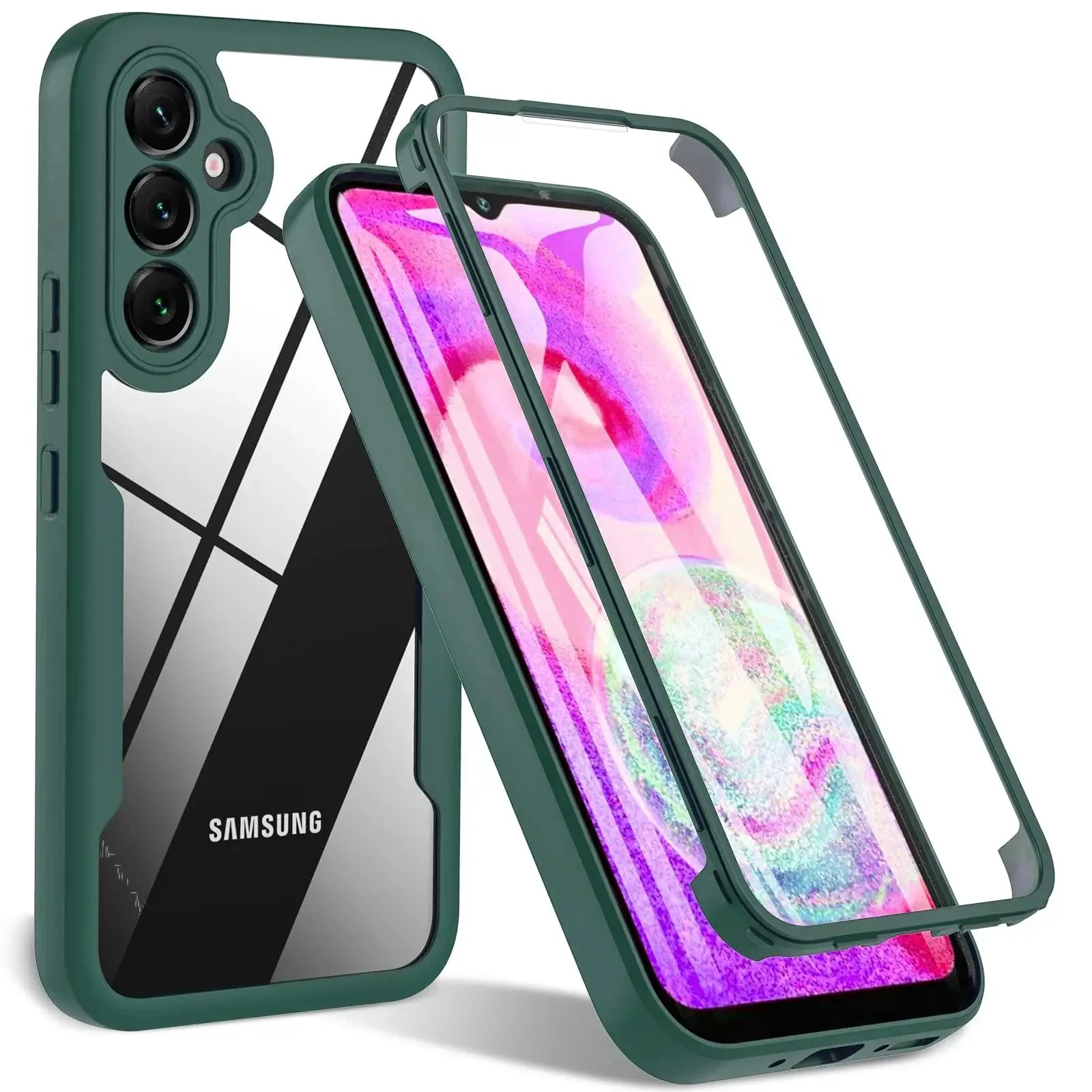 360-Grad-Ganzkörper-Displayschutz, transparente Hülle für Samsung A07 A17 A06 A16 A05S A15 A14 A26 A36 A56 A25 A55 A35 A54 stoßfest – Detail 1