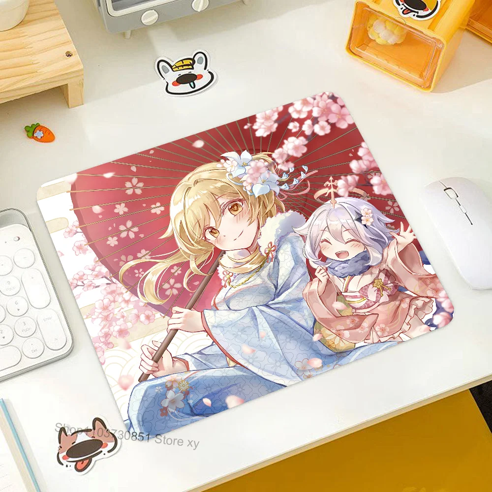 

Lumine Genshin Impact Mousepad RGB Small Size Gaming Mouse Pad With LED Light Desk Mat Super Smooth Non-slip Rubber