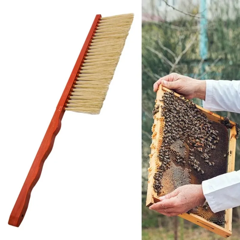 1Pc Beekeeping Bee Sweep Brush, Soft‑Bristle Beehive Cleaning Tool, Apiculture Equipment for Beekeeper Beekeeping Supplies