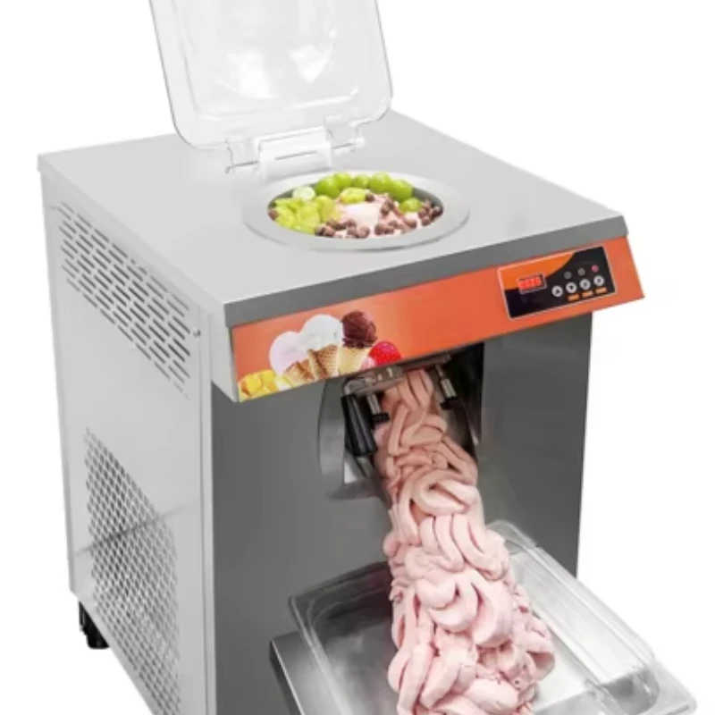 Hot-selling desktop small commercial hard ice cream machine vending machine, suitable for commercial use in coffee shops