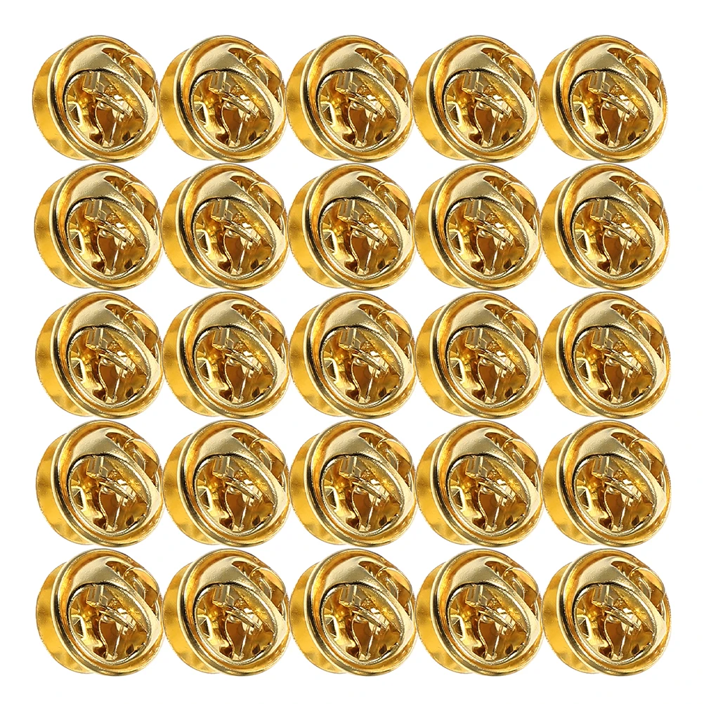 

50 Sets Rose Gold Hat Accessories Clutch Pin Backings Badge Locking Pins Enamel Brooch Parts Jewelry Making