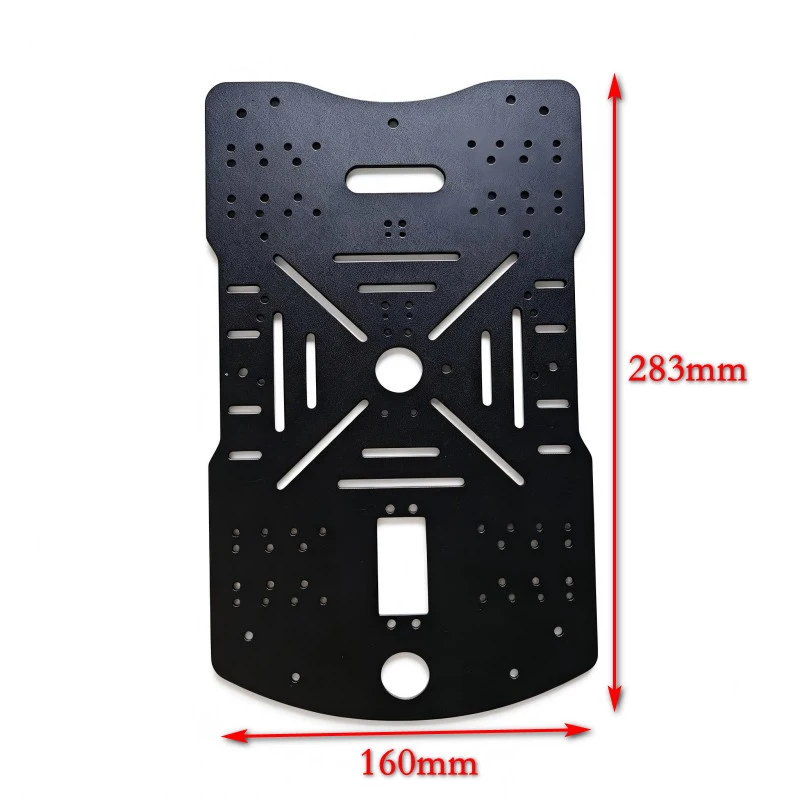 283+160mm Big Plate Aluminum Alloy Frame Mecanum Robot Car Support MG513 370 / 520 Motor Four-Wheel Drive Car Chassis DIY Parts