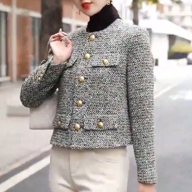 Autumn and Winter Busaron Women\'s Long sleeved Small Suit Formal Women\'s Coat suits for women 2023