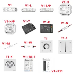 Skydance V1 V1-L V1-K V1-H 2.4G LED Dimmer Controller 1/3/4 canali Dimmer WiFi RF Touch CV Controller per striscia Led singola