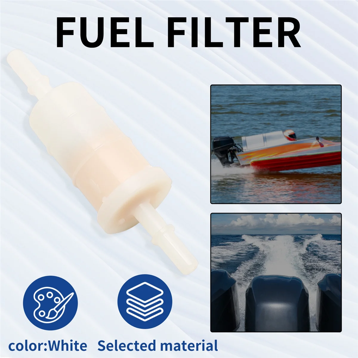

#27V Oil water separator,35-879885Q Fuel Filter for Mercury Mercruiser Marine Outboard Engine,White
