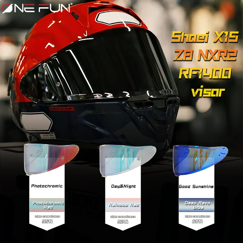 خوذة Z8 بعدسة فوتوكروميك، حاجب مضاد للضباب مع حماية من الأشعة فوق البنفسجية، قناع لـ SHOEI Z8 RF1400 NXR2 X15 X-SPR PRO X-Fifteen X-Spirit #3