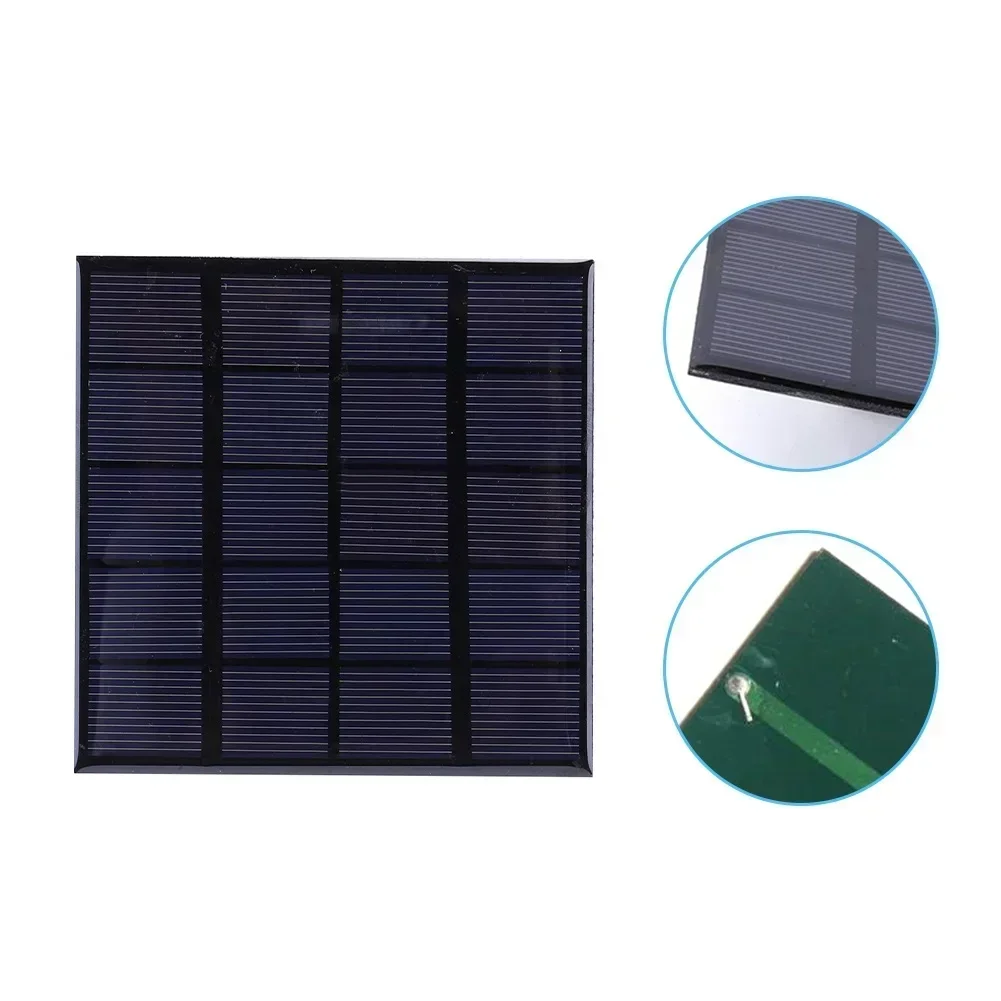 1pcs Outdoor Solar Panel 3W 5V Portable Fast Charger Polycrystalline Solar Panel 100*100mm 0-240MA For Solar Street Lights