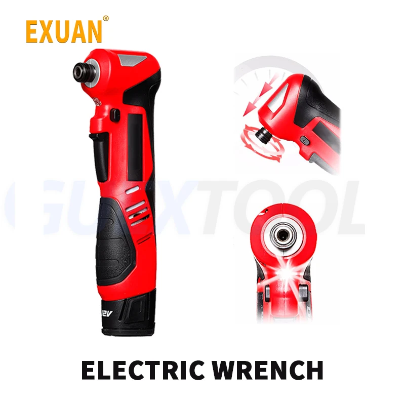 90 Degree Angle Electric Wrench Rechargeable Impact Wrench Stage Truss Lithium Electric Fixed Spanner Wrench Auto Repair Wrench