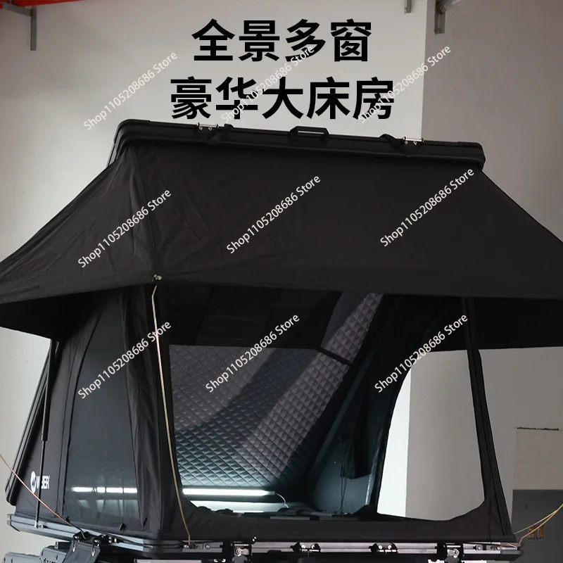 

Lightweight Triangular Hard Shell Roof Tent Flip Roof Tent 2 People Aluminum Car Camping Hard Shell Roof Tent