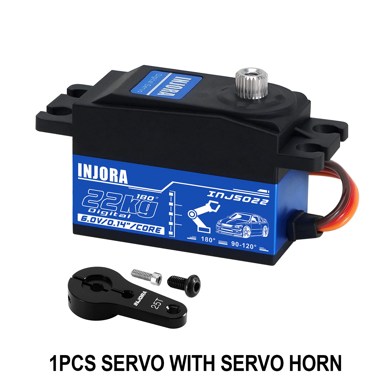 INJORA INJS022 22KG Low Profile digitale servo voor 1/10 RC auto-robotmodel - afbeelding 1