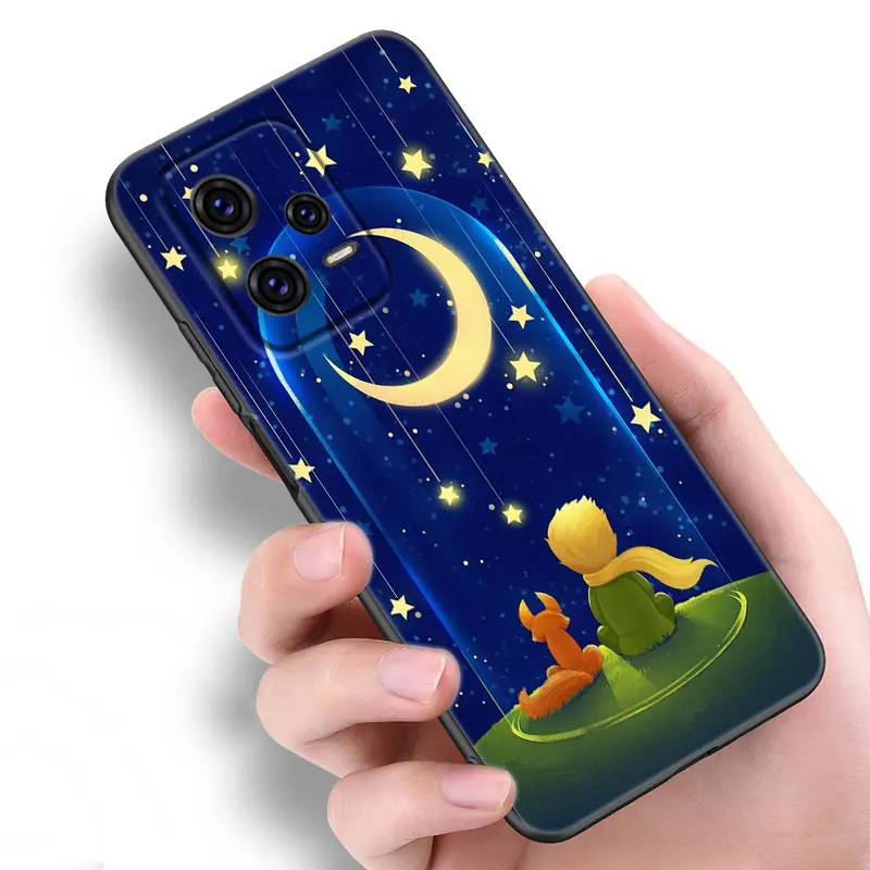 The Little Prince Black Silicone Phone Case For Xiaomi Redmi Note 10 11 11S 12 13 4G 8 9 11T Pro 5G Plus 8T 9S 10S 12S