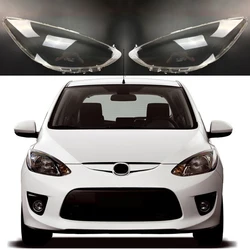 Car Left Headlight Shell Lamp Shade Transparent Cover Headlight Glass Headlight Lens Cover for Mazda 2 2007-2012