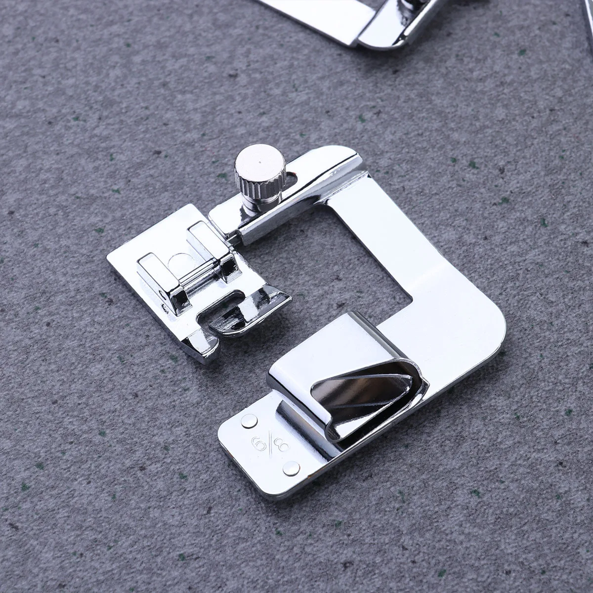 

8 pcs Sewing Machine Presser Foot Set 4/8" 6/8" 8/8" 3Mm 4Mm 6Mm Rolled Crimping Feet For Household Sewing Machines Lightweight