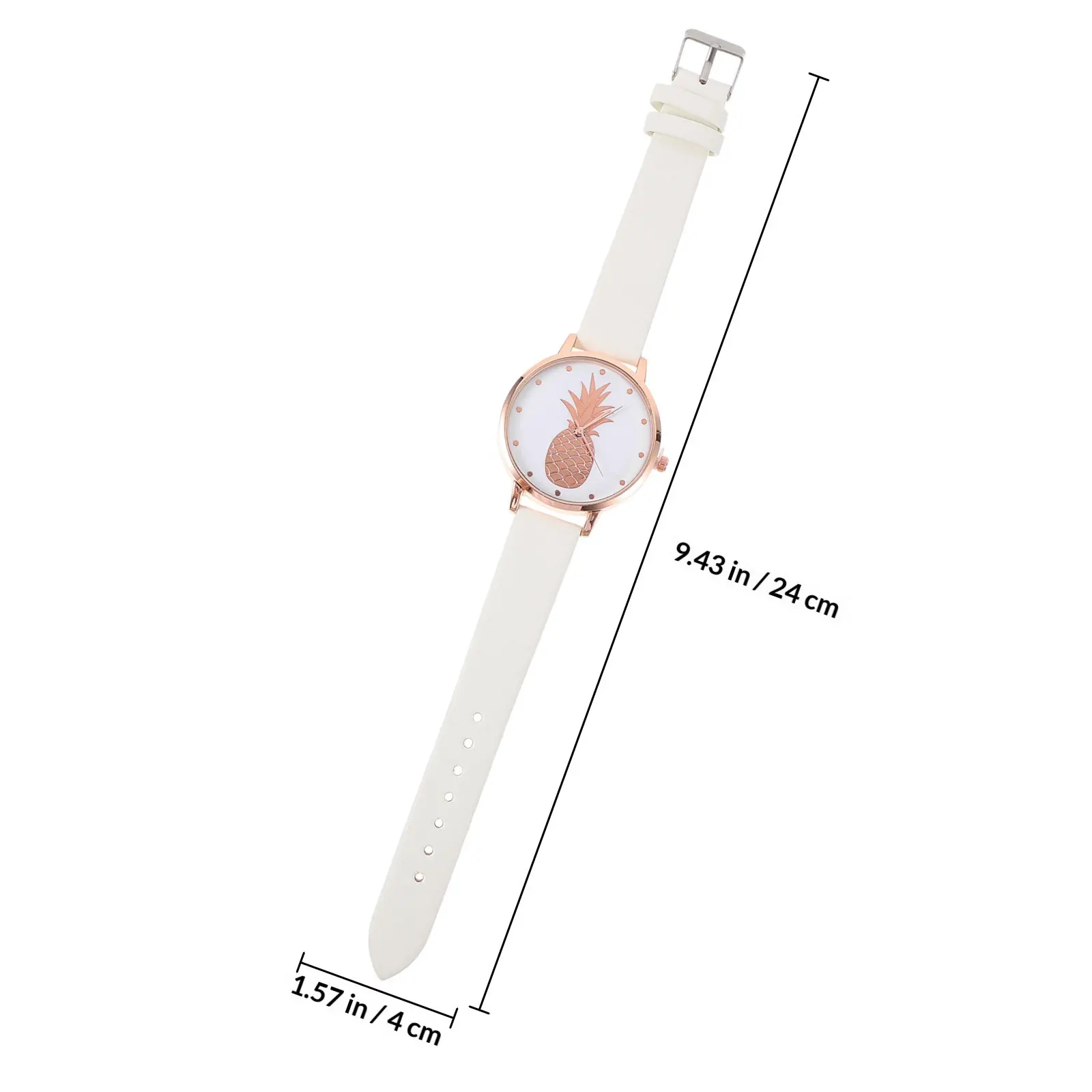 Women Casual Quartz Watch Pineapple Pattern Stylish Elegant Look Comfortable Wear Perfect Gift for Her Wife Girlfriend Daughter