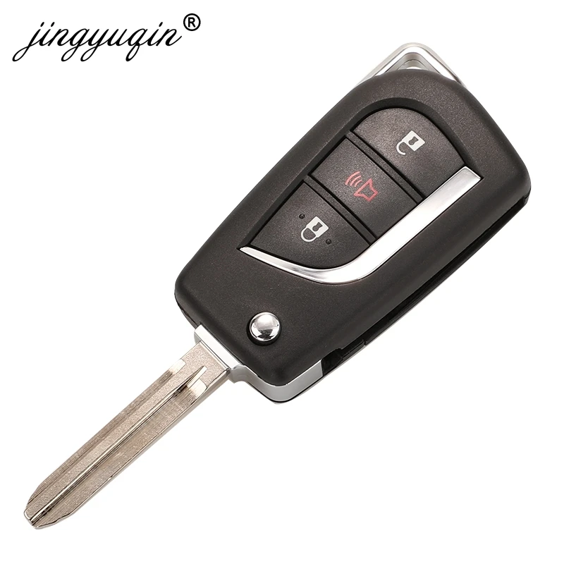 jinyuqin 2/3 Button Flip Folding Remote Key Shell for Toyota Levin Camry Reiz Highlander Corolla RAV4 Key Case VA2 Toy48 Toy43