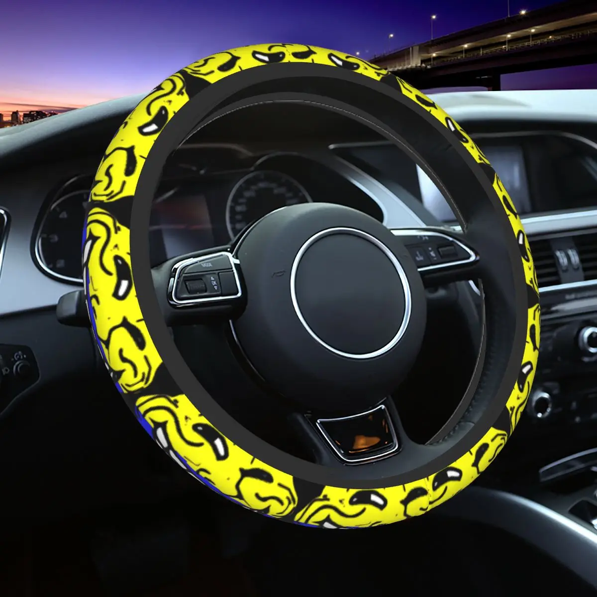 

Steering Wheel Cover Without Inner Ring Trollface Meme Rage Comic Custom Auto Accessories Soft Car Covers Suite