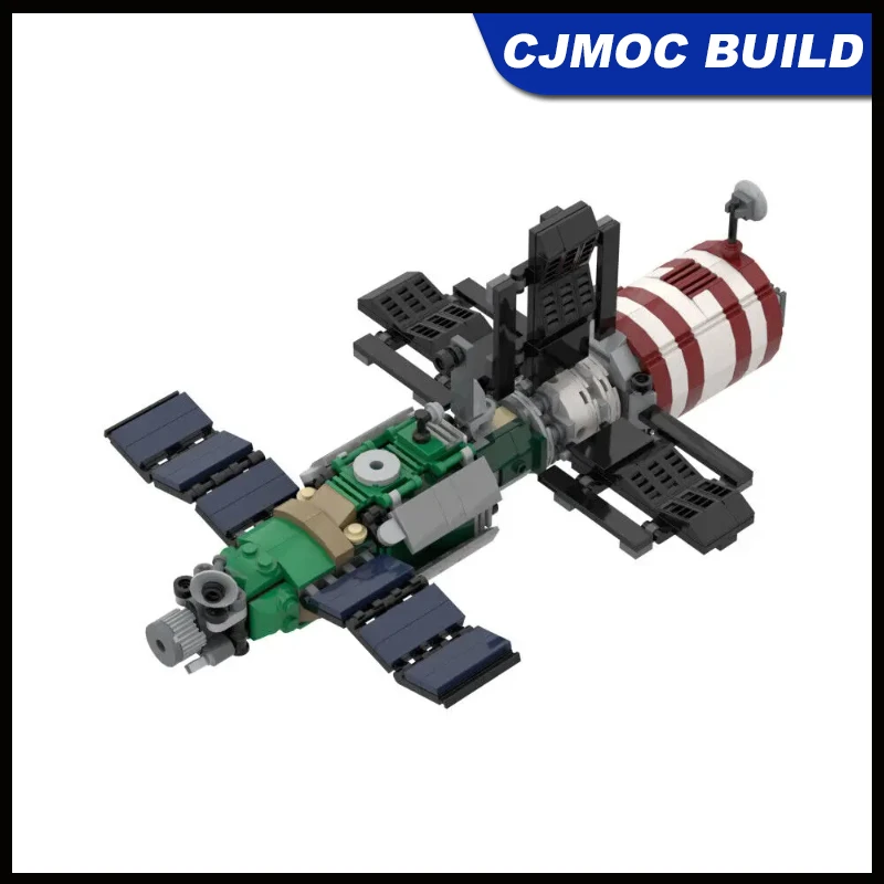 

601 шт., строительные блоки MOC Space серии 1:110 Salyut 7 DOS-6