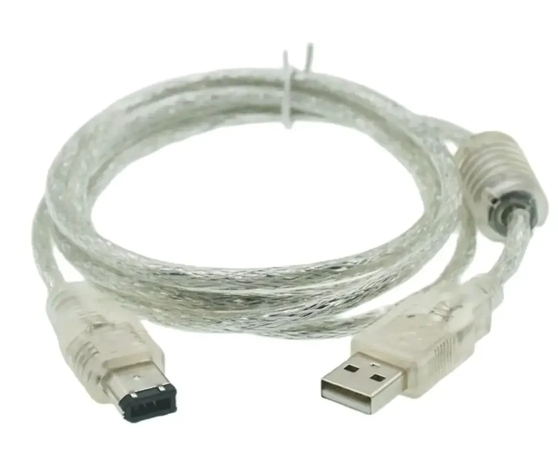 1.5M Firewire IEEE 1394 6 Pin Male To USB 2.0 4pin Male Adaptor Convertor Data Cable Cable Cord  For Camera DV Acquisition Card