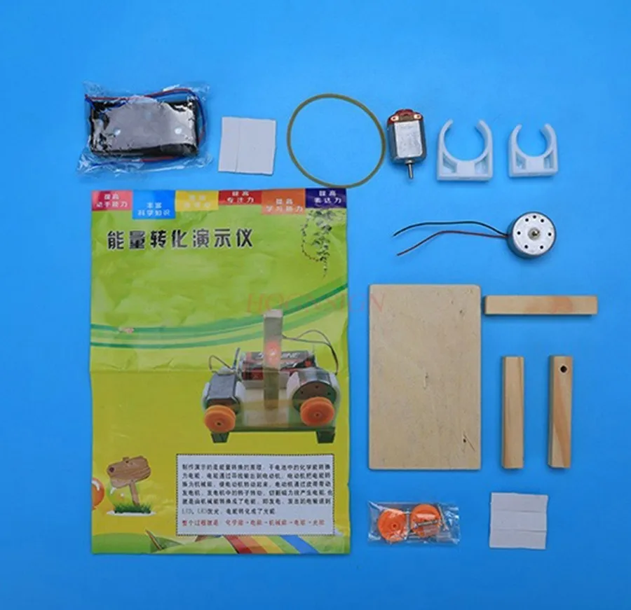 1set DIY Technology Small Maker Electric Motor Generator Energy Converter Manual Scientific Assembly Model