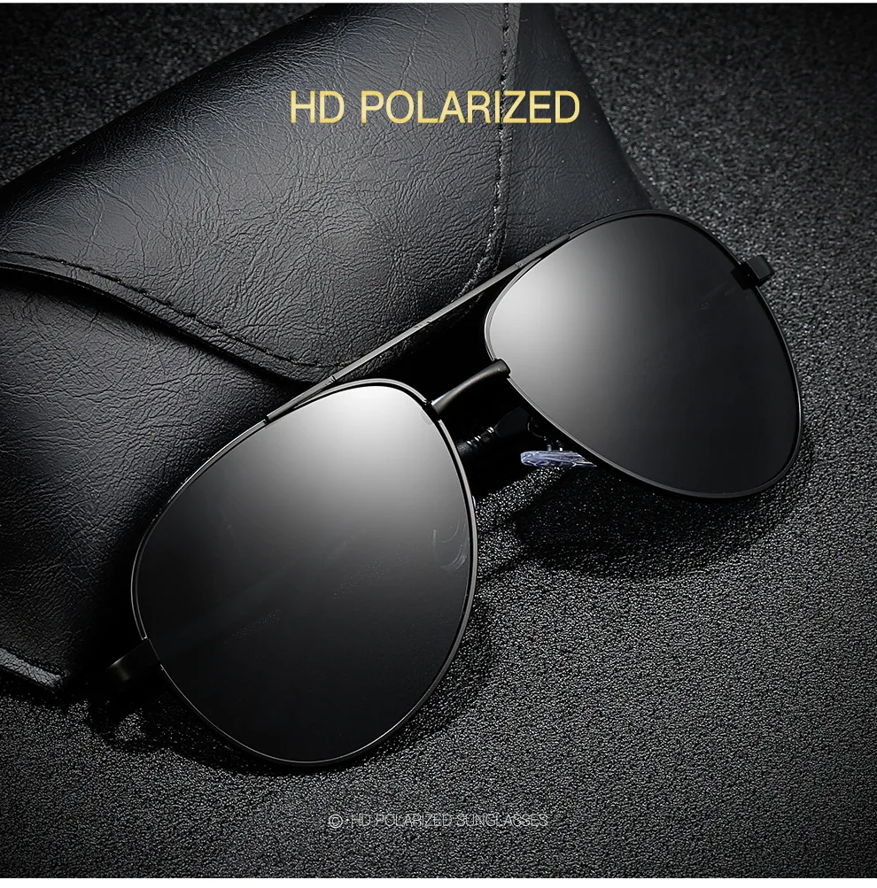 Men polarized sun glasses is aluminum magnesium framed driver driving glasses lens mirror motorcycle running travel