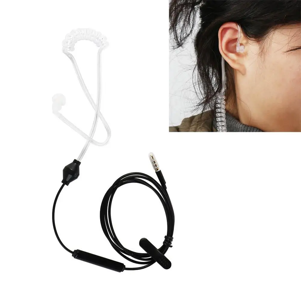 

FBI Style Anti Radiation 3.5mm Mobile Phone Anti Dust Secret Service Security Spring Earbuds Earphone Earpiece Headset