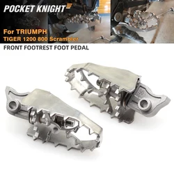 Front Footrest Foot Pedal For Triumph Tiger 1200 Tiger 800 850 Sport Scrambler 1200 Motorcycle Extension Foot Peg Rest Footpegs