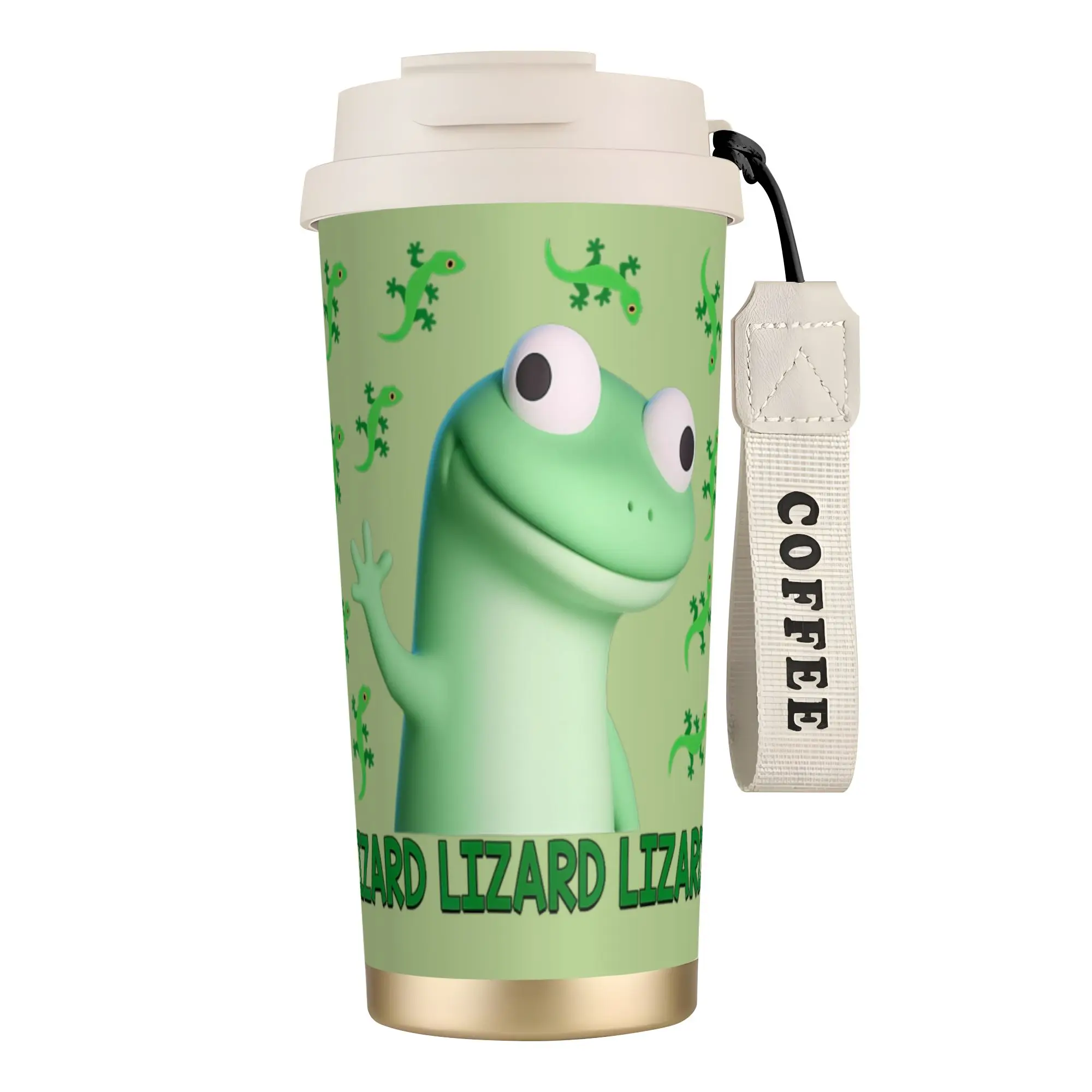 Hoppers Tom The Lizard 316 Stainless Steel Water Cup Stainless Steel Double Wall Vacuum Insulated  Mug Cups With Straw