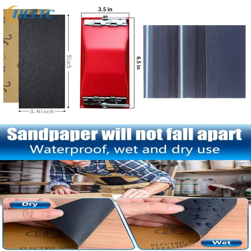 

12/24/28PcBlack Silicon Carbide Sandpaper Wet/Dry Sanding Paper Abrasive Polishing Tool For Wood Sanding Metal Plastic Polishing