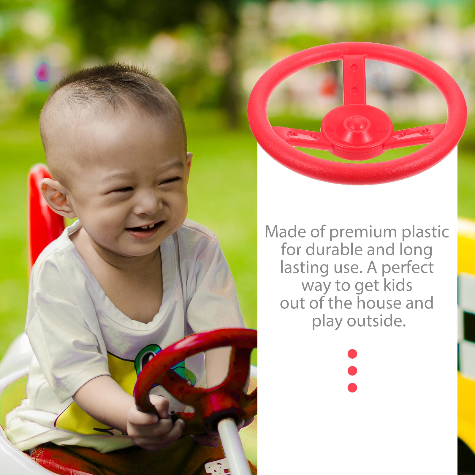 

Small Plastic Steering Wheel Swing Disk Playground Accessories Board Swings for Kids Outdoor Red Child