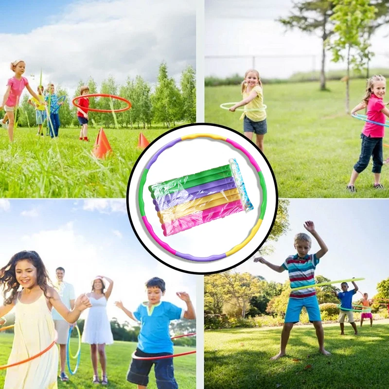 Sport abnehmbare Farbe Reifen Ausrüstung für Kinder tragbare Übung Kunststoff Fitness-Training Hoola Kreis Kinder besten Geschenke