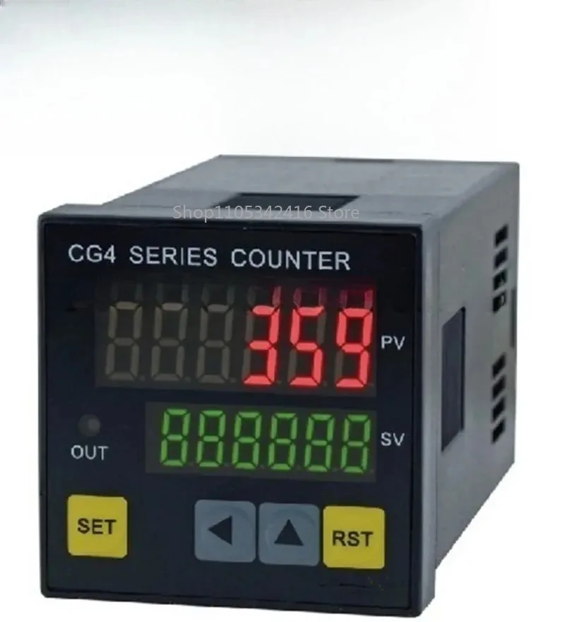 CG4-RB60 Digital Counter 48×48mm Panel Mount 6-Digit LED Industrial Counter with Upper Limit Alarm Relay Output